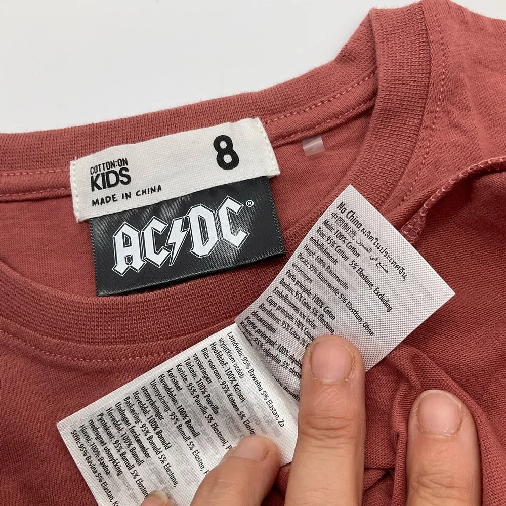 NWOT GIRLS AC/DC‎ SHIRT BY COTTON ON KIDS